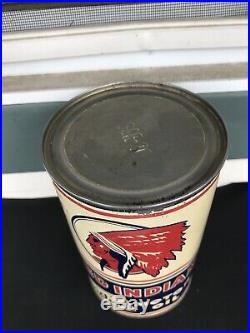 Oil Can Imperial Quart Red Indian Oil Aviation Empty Vintage Canada