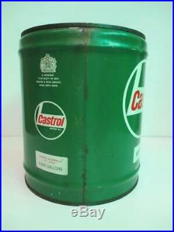 Oil drum, oil tin, Castrol, Four Gallons, vintage
