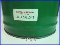 Oil drum, oil tin, Castrol, Four Gallons, vintage