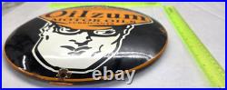 Oilzum Motor Oils 12 Vintage Genuine Porcelain Sign Pump Plate Gas Station Bble