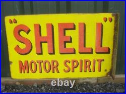 Old Vintage Antique Enamel Sign Garage Gas Petrol Oil Jug Globe Pump Shell Can