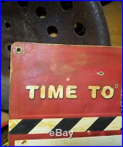 Old vintage fisk tire sign gas oil garage rare