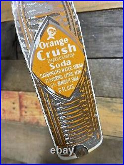 Orange Crush Vintage Porcelain Sign Gas & Oil Soda Bottle Beverage Advertising
