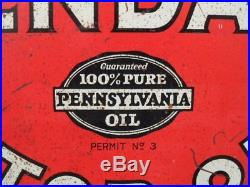 Original 1927-dated Penzbest Kendall Motor Oils ROCKER CAN Vintage Oil Can