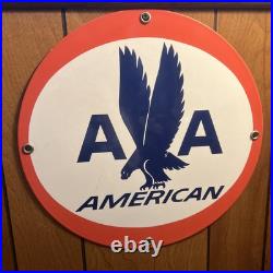 Original AMERICAN AIRLINES 14 Porcelain Advertising Sign Vintage In Great Cond Original AMERICAN AIRLINES 14 Porcelain Advertising Sign Vintage In Great Cond