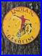 Original Vintage 1936 Spirit Indian Gasoline Porcelain Sign 12