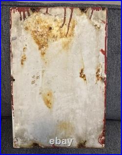Original Vintage 1940 Texaco Fire Chief Gasoline Porcelain Pump Plate Dated 3-40