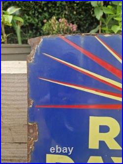 Original Vintage Royal Daylight Oil Double Sided Enamel Sign 1935 Original Vintage Royal Daylight Oil Double Sided Enamel Sign 1935