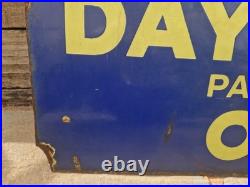 Original Vintage Royal Daylight Oil Double Sided Enamel Sign 1935 Original Vintage Royal Daylight Oil Double Sided Enamel Sign 1935
