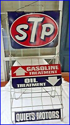 Original Vintage Stp Oil & Gasoline Treatment Display Rack