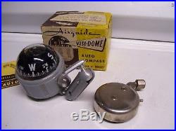 Original vintage 50s Airguide Compass with US GAUGE tire tester gm auto parts amc