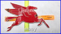 PEGASUS MOBILE GAS 10 x 7 Genuine VINTAGE PORCELAIN SIGN DEALERSHIPMOTOR OIL