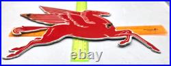 PEGASUS MOBILE GAS 10 x 7 Genuine VINTAGE PORCELAIN SIGN DEALERSHIPMOTOR OIL