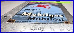 Pegasus Mobilgas Mobiloil 12 Genuine VINTAGE PORCELAIN SIGN DEALERSHIPMOTOR OIL
