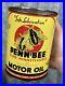 Penn Bee Quart Motor Oil Can Elk City Oklahoma Thermoil Vintage Metal