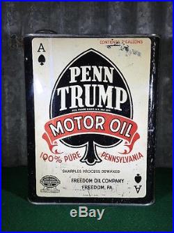 Penn Trump Oil Can 2 Gallon 8 Quart Motor Nice Vintage Original