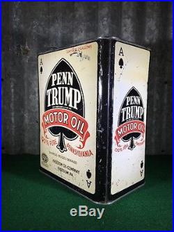 Penn Trump Oil Can 2 Gallon 8 Quart Motor Nice Vintage Original