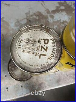 Pennzoil Motor Oil 1 QT Cans NOS Metal Vintage Original FULL! Lot Of 8