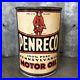Penreco Motor Oil Quart Oil Can Butler PA Vintage Metal Lead Seam