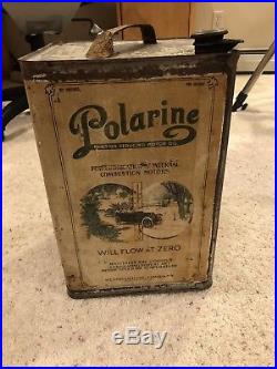 Polarine 5 Gallon Vintage Antique Oil Can