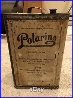 Polarine 5 Gallon Vintage Antique Oil Can
