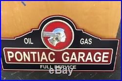 Pontiac Garage Full Service Oil Gas Steel Sign 23 x 11 Choose New Vintage