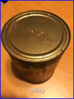 RARE 1938 Vintage MARATHON V. E. P. MOTOR OIL Old 1 qt Tin Oil Can