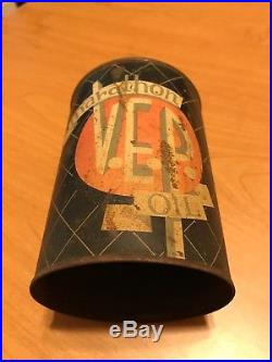 RARE 1938 Vintage MARATHON V. E. P. MOTOR OIL Old 1 qt Tin Oil Can