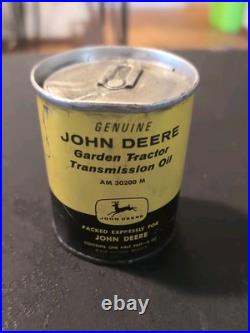 RARE 8 oz Vintage John Deere Garden Tractor Transmission Oil Full Never Opened