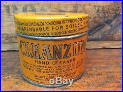 RARE Early 1900s Vintage OilZum Man Motor Oil CleanZum Old Graphic Tin Oil Can