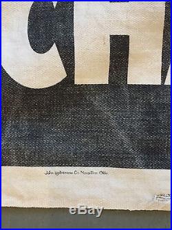 RARE ORIGINAL Vintage KENDALL 2000 Mile Oil Cloth Advertising Banner Sign 54x35