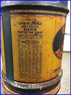 RARE Old Vintage FORD 5 Gallon Antifreeze Can Bucket Gas Oil dated 5/24/37