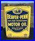RARE VINTAGE Beaver Penn Motor Oil 2 Gallon Advertising Oil Can Freedom PA