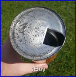 RARE Vintage Indian Motorcycle Oil Metal Advertsing Quart Oil Can 1940's