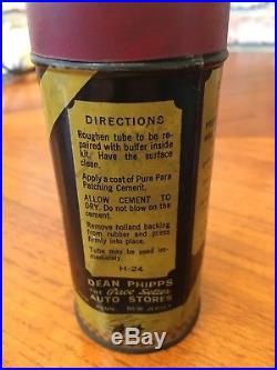 RARE Vintage Original Tin Many Miles Tire Tube Repair Kit Early Oil Can