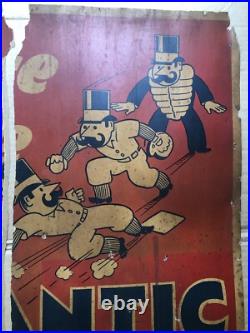 Rare Antique Vintage ATLANTIC GAS & OIL SUMMER LUBRICANTS SIGN BASEBALL 28x25