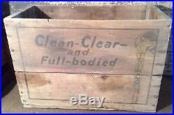 Rare Antique Vtg 30s Texaco Motor Oil Clean Clear Full Bodied Wooden Crate Box