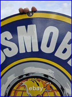Rare Large Vintage Oldsmobile Service Porcelain Sign 29