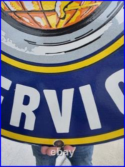 Rare Large Vintage Oldsmobile Service Porcelain Sign 29