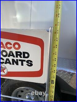 Rare NOS Vtg 1968 TEXACO OUTBOARD MARINE OIL CAN DISPLAY RACK with Sugn & Orig Box