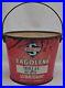 Rare Shape & Size Vintage 10 Pounds Lbs. Skelly Oil Co Tagoline Lubricant Bucket