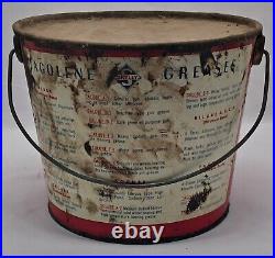 Rare Shape & Size Vintage 10 Pounds Lbs. Skelly Oil Co Tagoline Lubricant Bucket