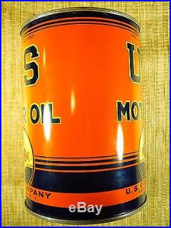 Rare! US MOTOR OIL Can, FULL, SAE 10W (MINT) Vintage (4th of 5 cans)