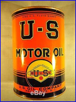 Rare! US MOTOR OIL Can, FULL, SAE 10W, Vintage (Last of 5 cans)