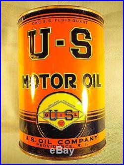 Rare! US MOTOR OIL Can, FULL, SAE 10W, Vintage (Last of 5 cans)