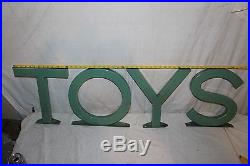 Rare Vintage 1940s Toys Macy's Department Store Gas Oil 50 Porcelain Metal Sign