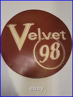 Rare Vintage B/a Velvet 98 3d Gas Pump Plate Plastic Lucite