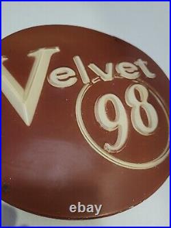 Rare Vintage B/a Velvet 98 3d Gas Pump Plate Plastic Lucite