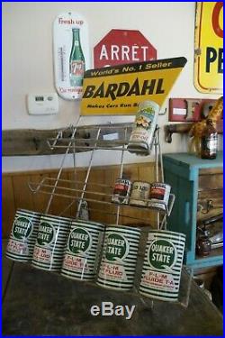 Rare Vintage Bardahl Oil Can Tin Rack Display