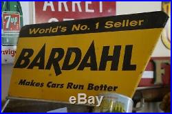 Rare Vintage Bardahl Oil Can Tin Rack Display
